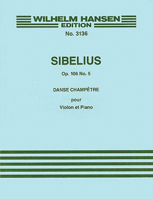 Book cover for Jean Sibelius: Danse Champetre No.5 Op.106 No.5