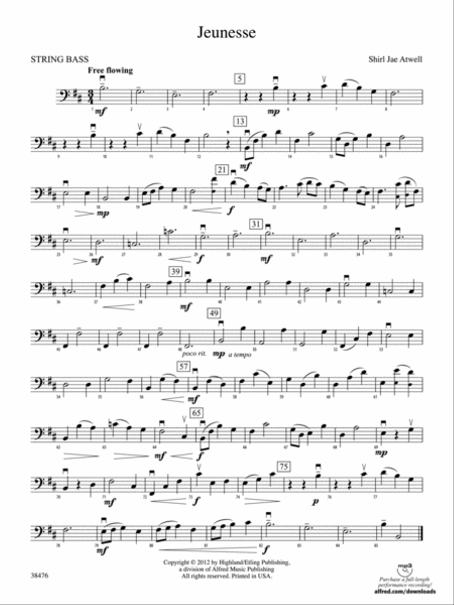 Jeunesse: String Bass String Orchestra scores gallery preview page 1