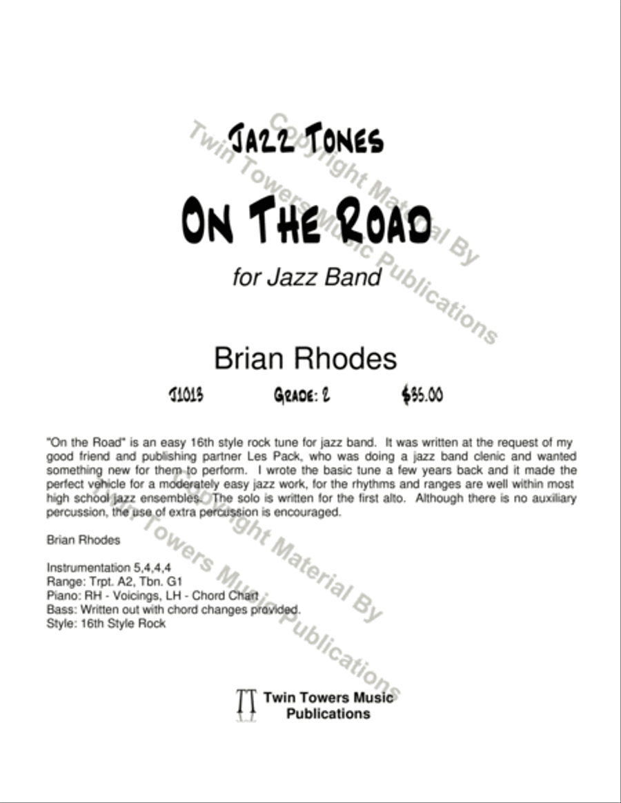 On The Road Jazz Ensemble scores gallery preview page 2