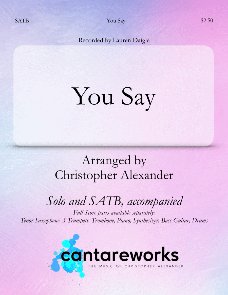 You Say 4-Part scores gallery preview page 1