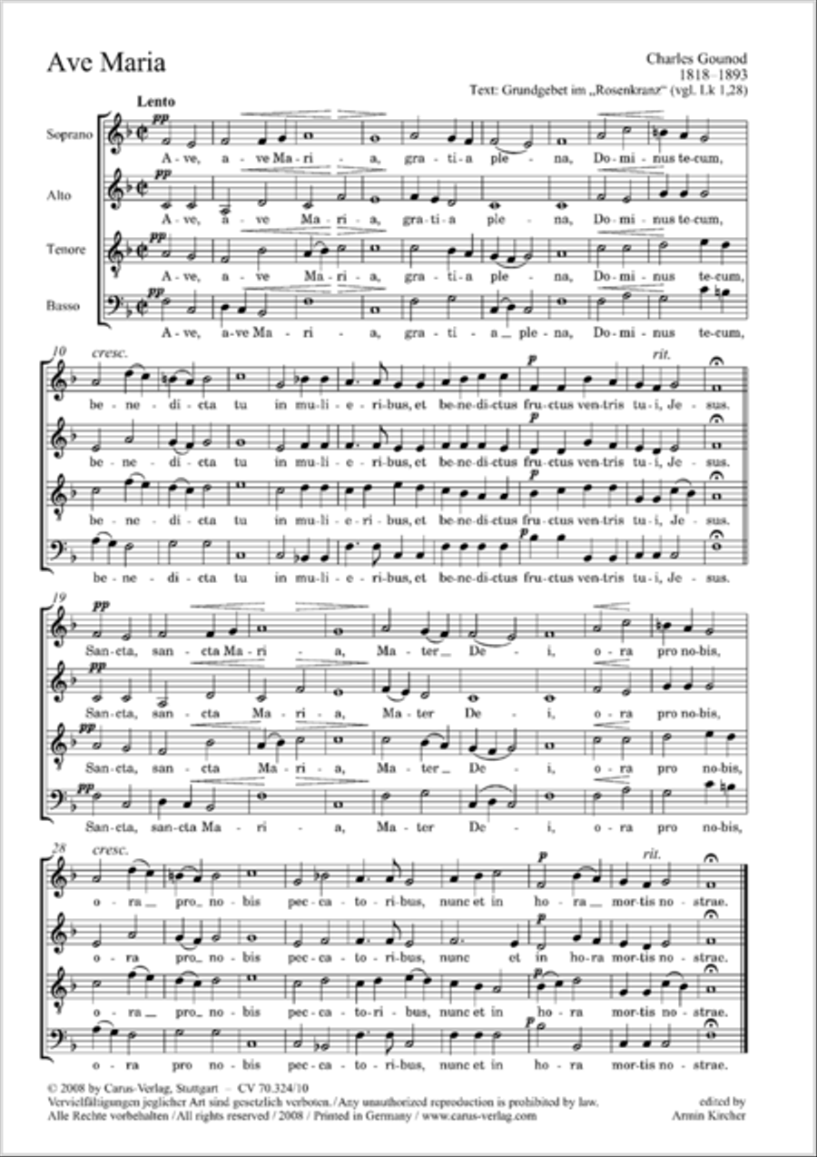 Gounod: Four settings Score scores gallery preview page 10