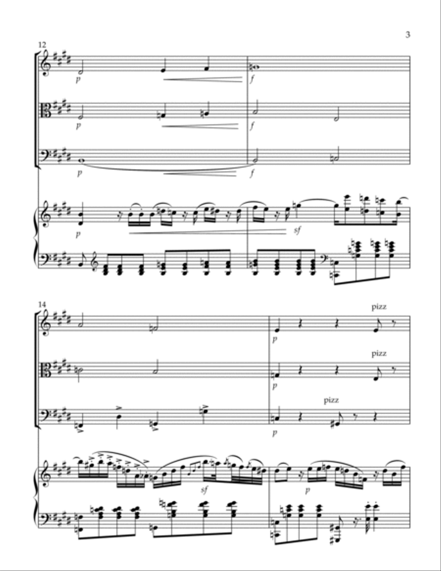 Rondo Capriccio in E Major Piano Quartet scores gallery preview page 3
