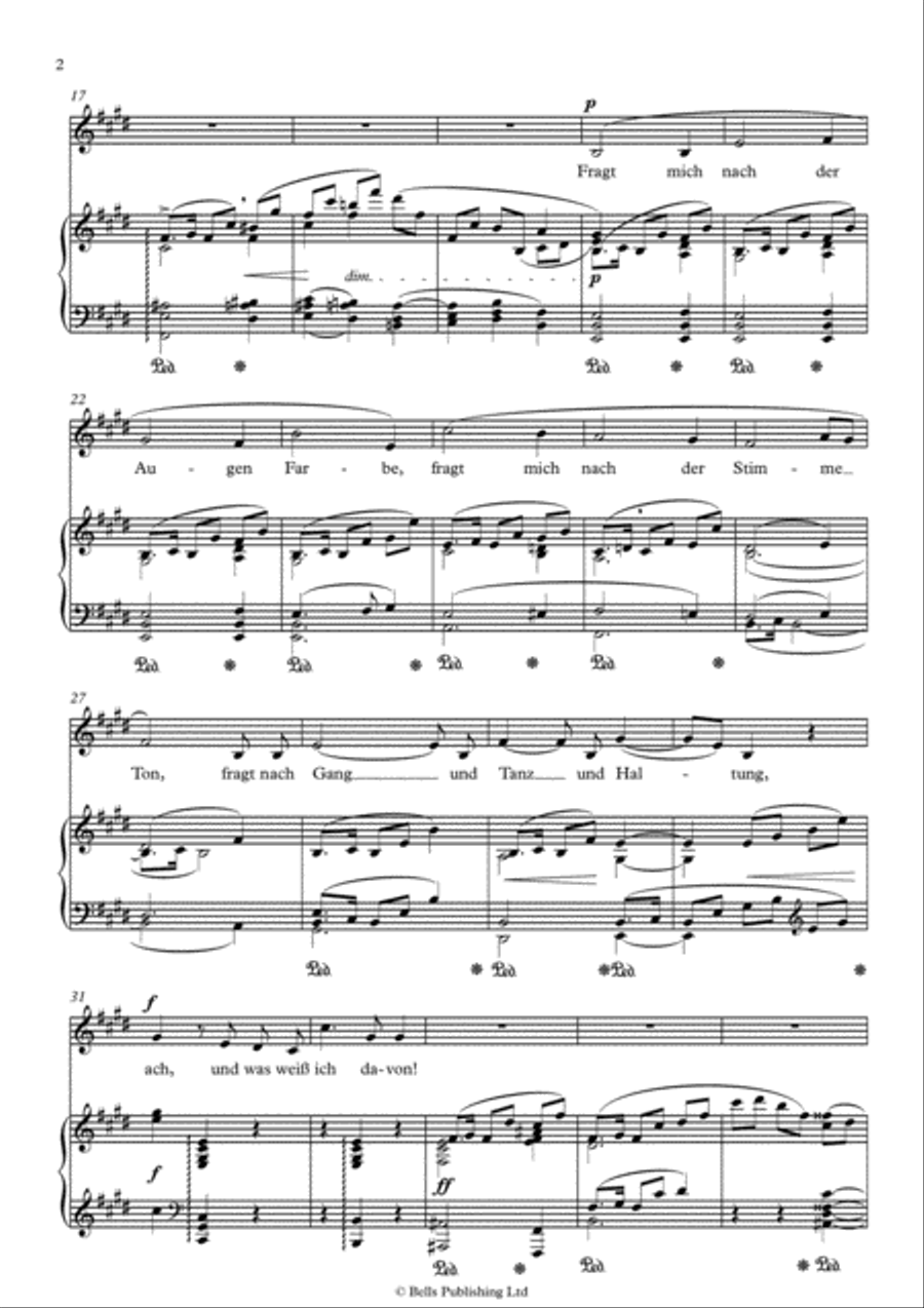Nichts, Op. 10 No. 2 (E Major) Voice Solo scores gallery preview page 2