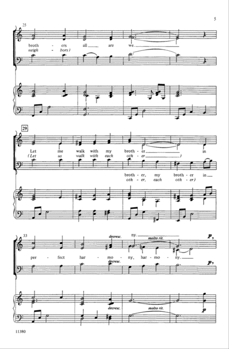 Let There Be Peace on Earth Choir scores gallery preview page 4