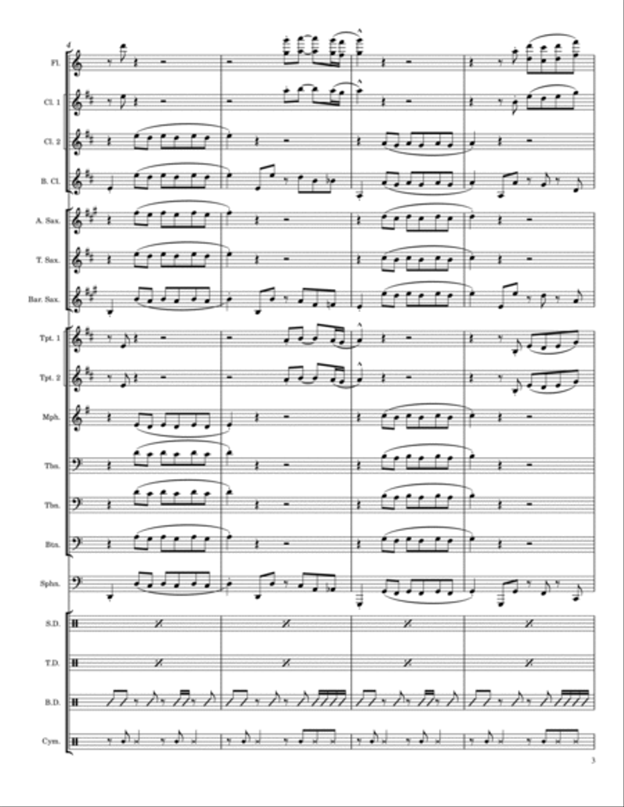 I Got You (i Feel Good) I Got You (i Feel Good) Marching Band scores gallery preview page 3