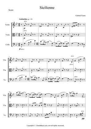 Sicilienne for Cello & Piano Op. 78