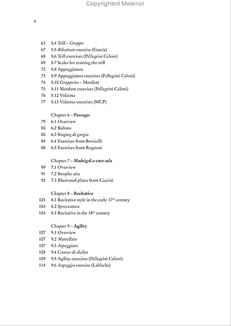 Method of Italian Singing from ‘Recitar cantando’ to Rossini (with Examples and Exercises from Historical Treatises on the Technique of Singing) Voice scores gallery preview page 8