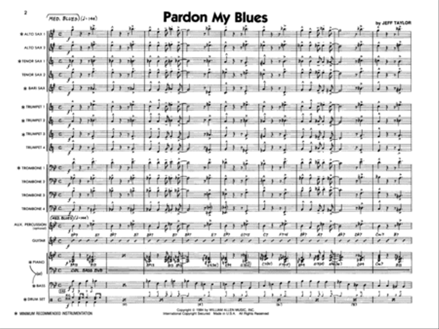 Pardon My Blues Pardon My Blues Jazz Ensemble scores gallery preview page 2