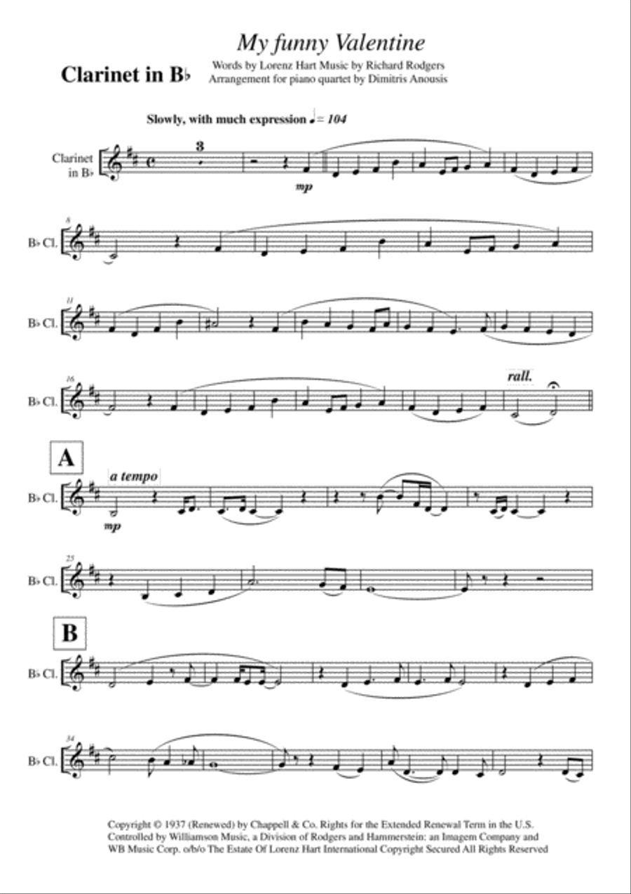 My Funny Valentine Small Ensemble scores gallery preview page 3