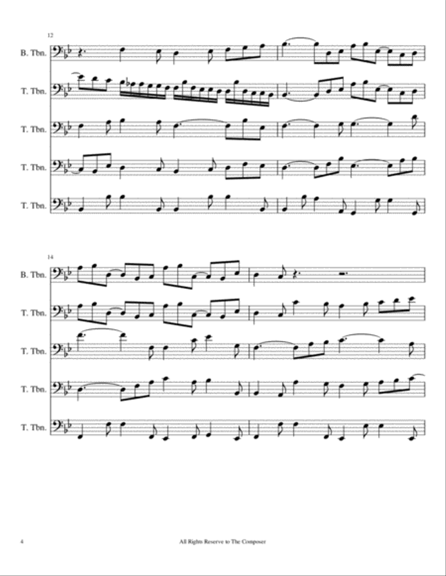 Mache Dich, Mein Herze, Rein Brass Ensemble scores gallery preview page 4