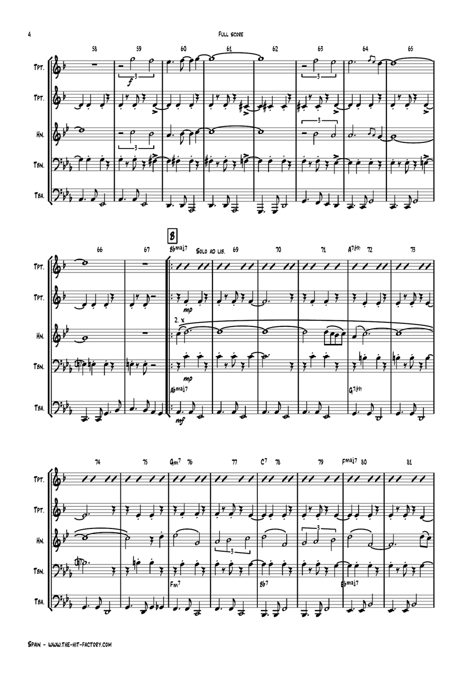 Spain Brass Quintet scores gallery preview page 4