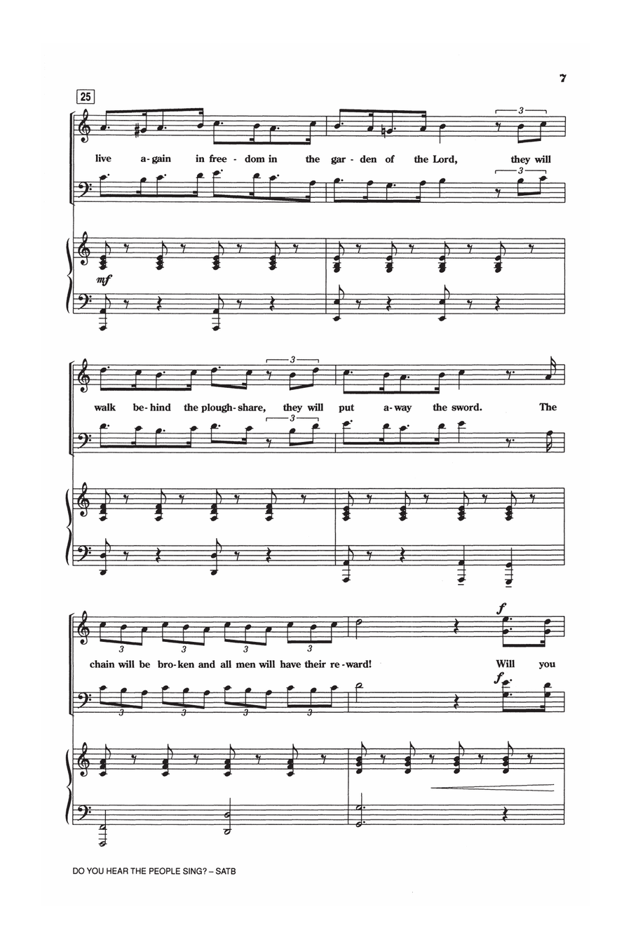 Do You Hear The People Sing? (from Les Miserables) (arr. Ed Lojeski) 4-Part scores gallery preview page 5