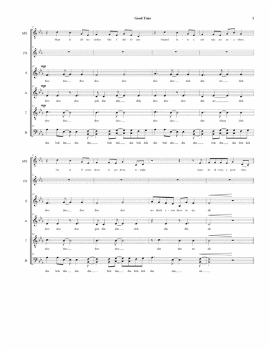 Good Time 4-Part scores gallery preview page 3