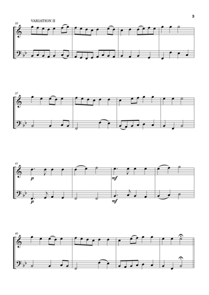 Lightly Row (Theme with 3 Easy Variations) - For Saxophone and Bassoon image number null