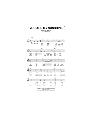 Book cover for You Are My Sunshine