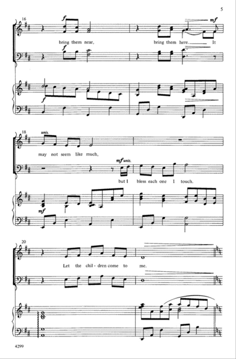 Let the Children Come Let the Children Come 4-Part scores gallery preview page 5