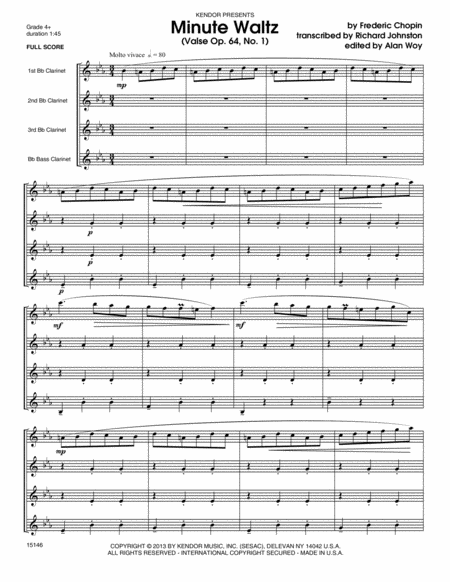 Minute Waltz (Valse Op. 64, No. 1) - Full Score