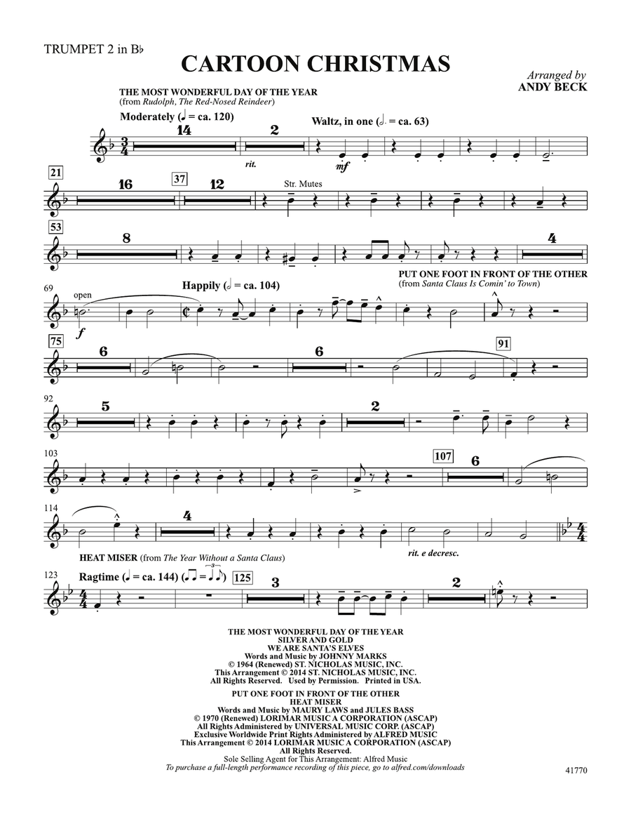 Cartoon Christmas: Trumpet 2