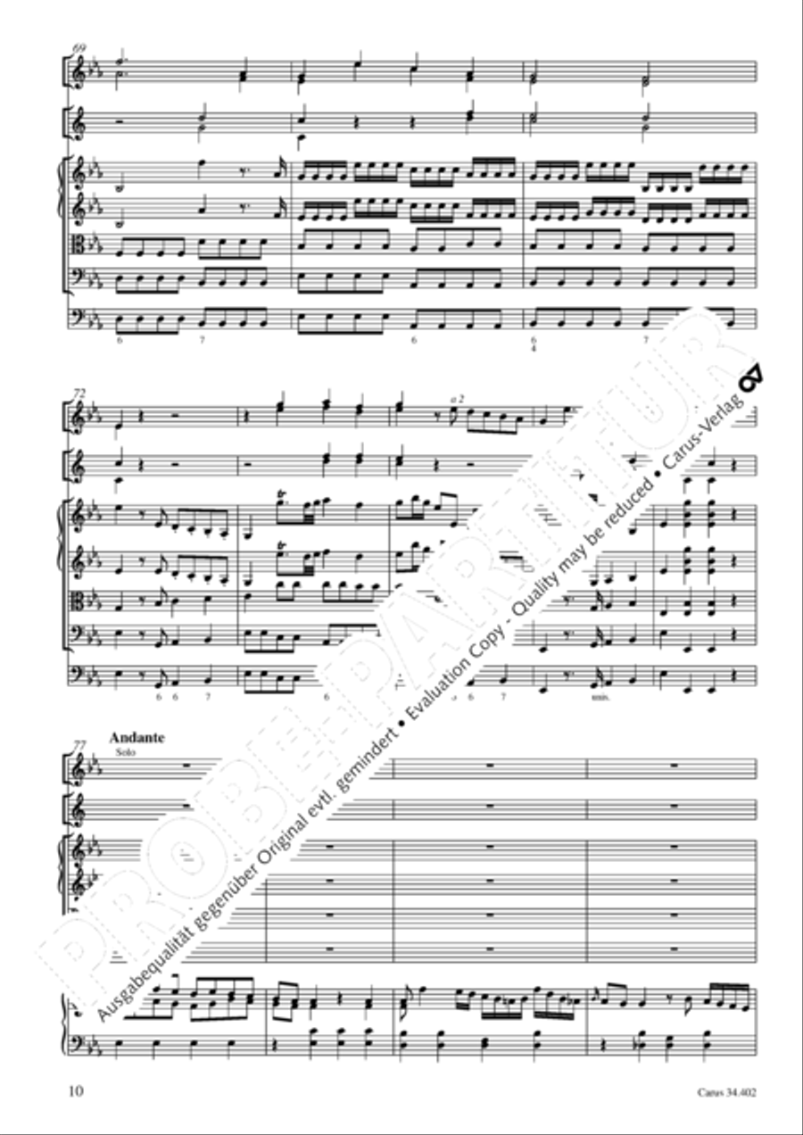 Concerto grosso for cembalo or piano Horn scores gallery preview page 11