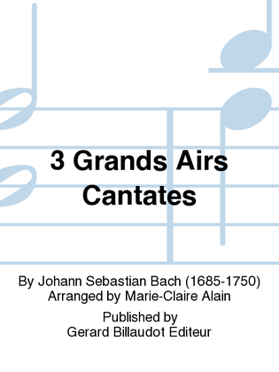 Book cover for 3 Grands Airs Cantates