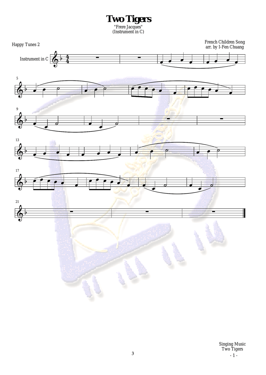 Two Tigers Large Ensemble scores gallery preview page 3