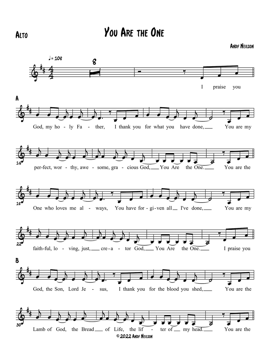 You Are the One - Alto