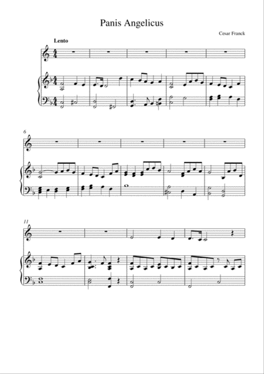 Panis Angelicus Horn scores gallery preview page 1