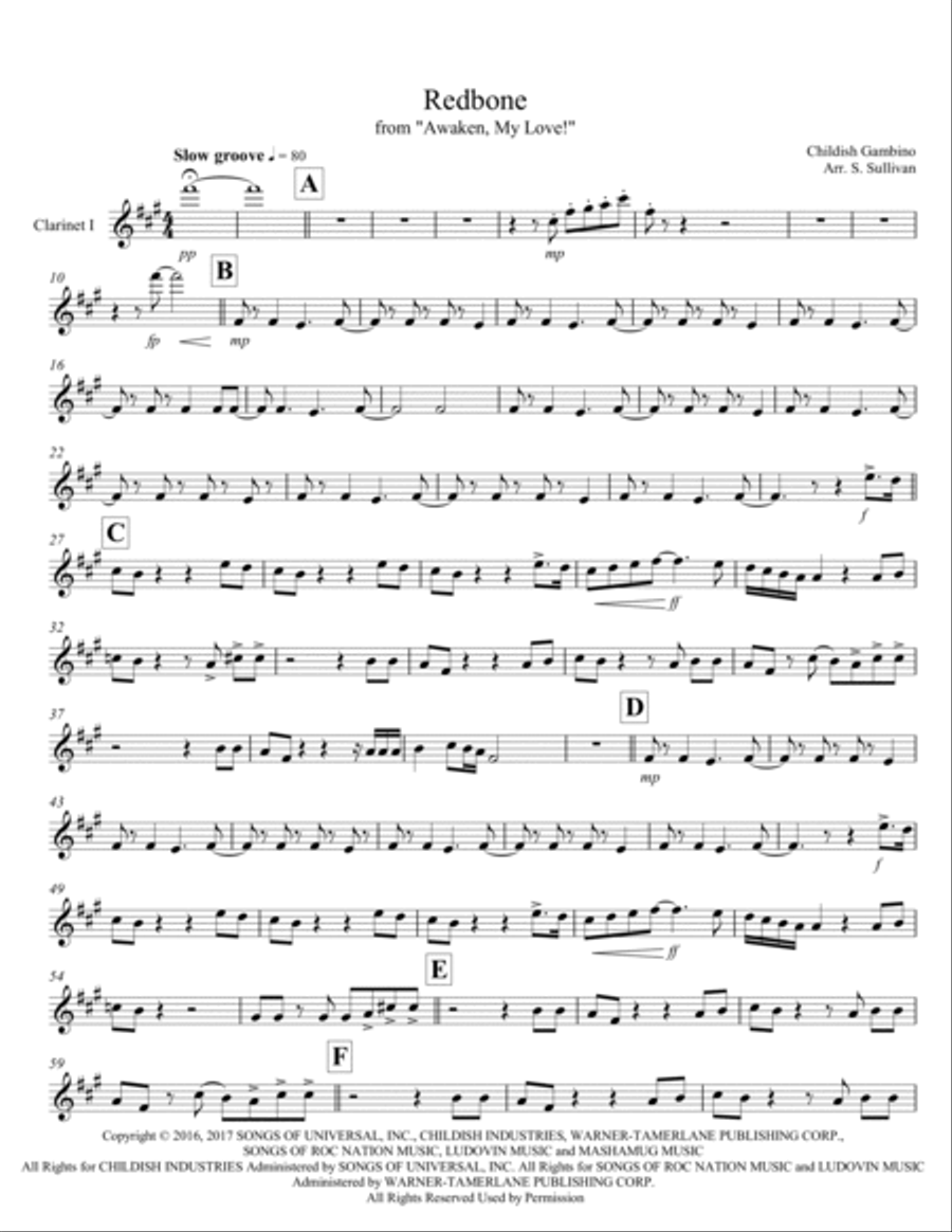 Redbone Clarinet Quartet scores gallery preview page 6