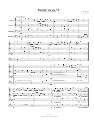 Trumpet Tune and Air by Purcell (arranged for brass quartet)