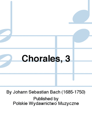 Book cover for Chorales, 3
