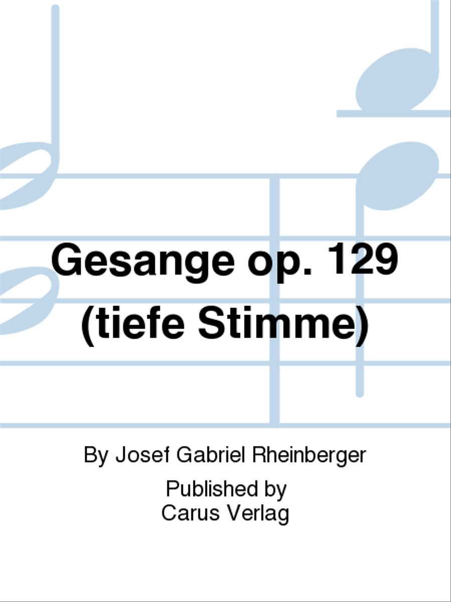 Gesange op. 129 (tiefe Stimme) Score scores gallery preview page 1