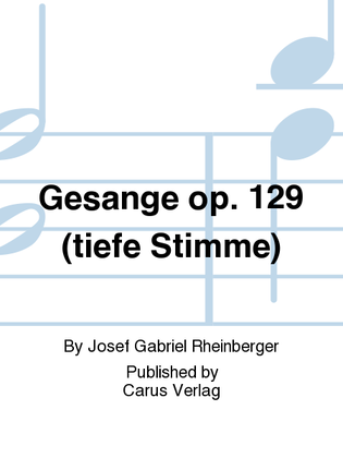 Book cover for Gesange op. 129 (tiefe Stimme)