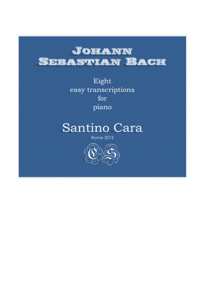 J.S.Bach - Eight easy transcriptions for piano - Santino Cara image number null