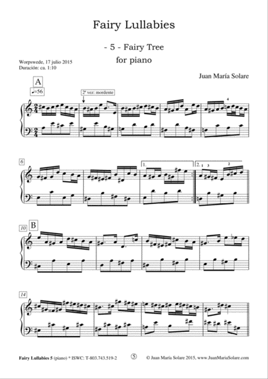 Fairy Lullabies [7 piano pieces] Piano Method scores gallery preview page 6