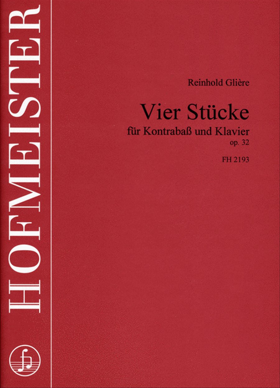 Vier Stücke, aus op. 32 & op. 9 Double Bass scores gallery preview page 1