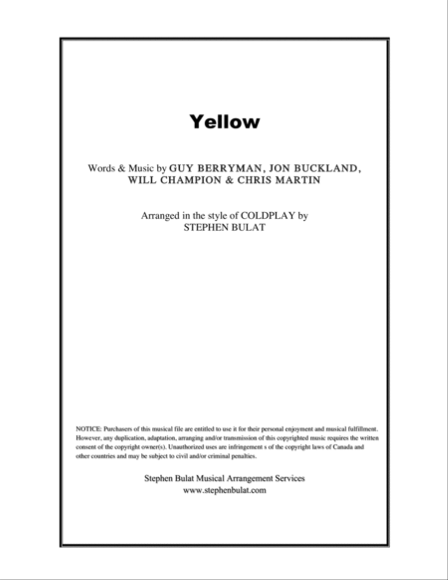 Yellow Small Ensemble scores gallery preview page 1