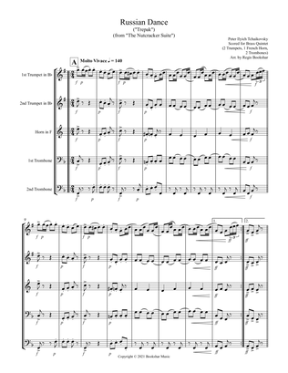 Russian Dance ("Trepak") (from "The Nutcracker Suite") (F) (Brass Quintet - 2 Trp, 1 Hrn, 2 Trb)