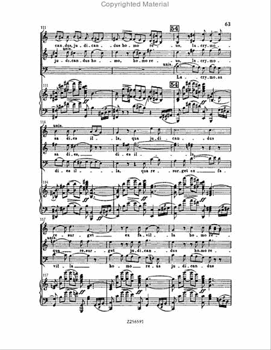Grande Messe du Morts, H 75 Choir scores gallery preview page 63
