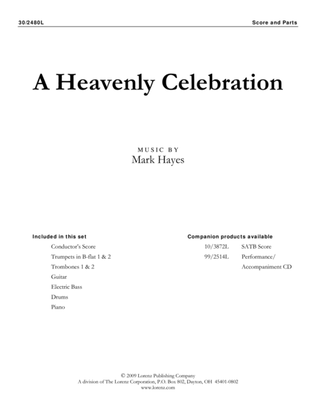 Book cover for A Heavenly Celebration - Brass and Rhythm Score and Parts