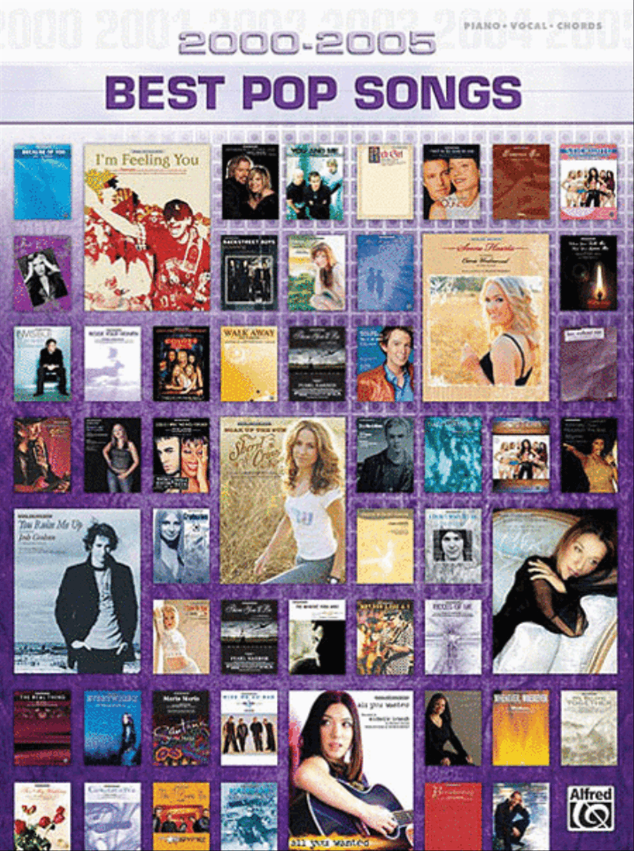 2000-2005 Best Pop Songs Piano, Vocal, Guitar scores gallery preview page 1