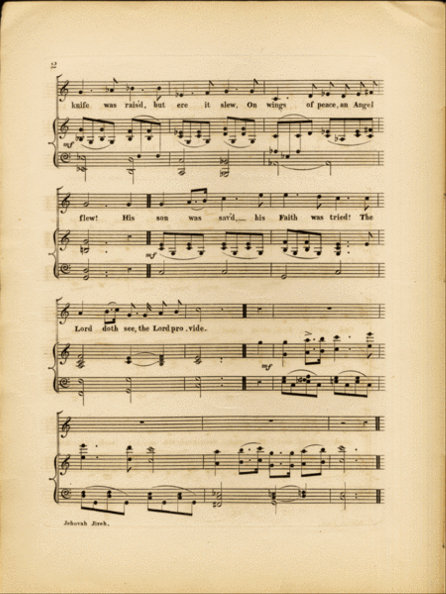 Jehovah Jirerh. Sacred Song Voice scores gallery preview page 3