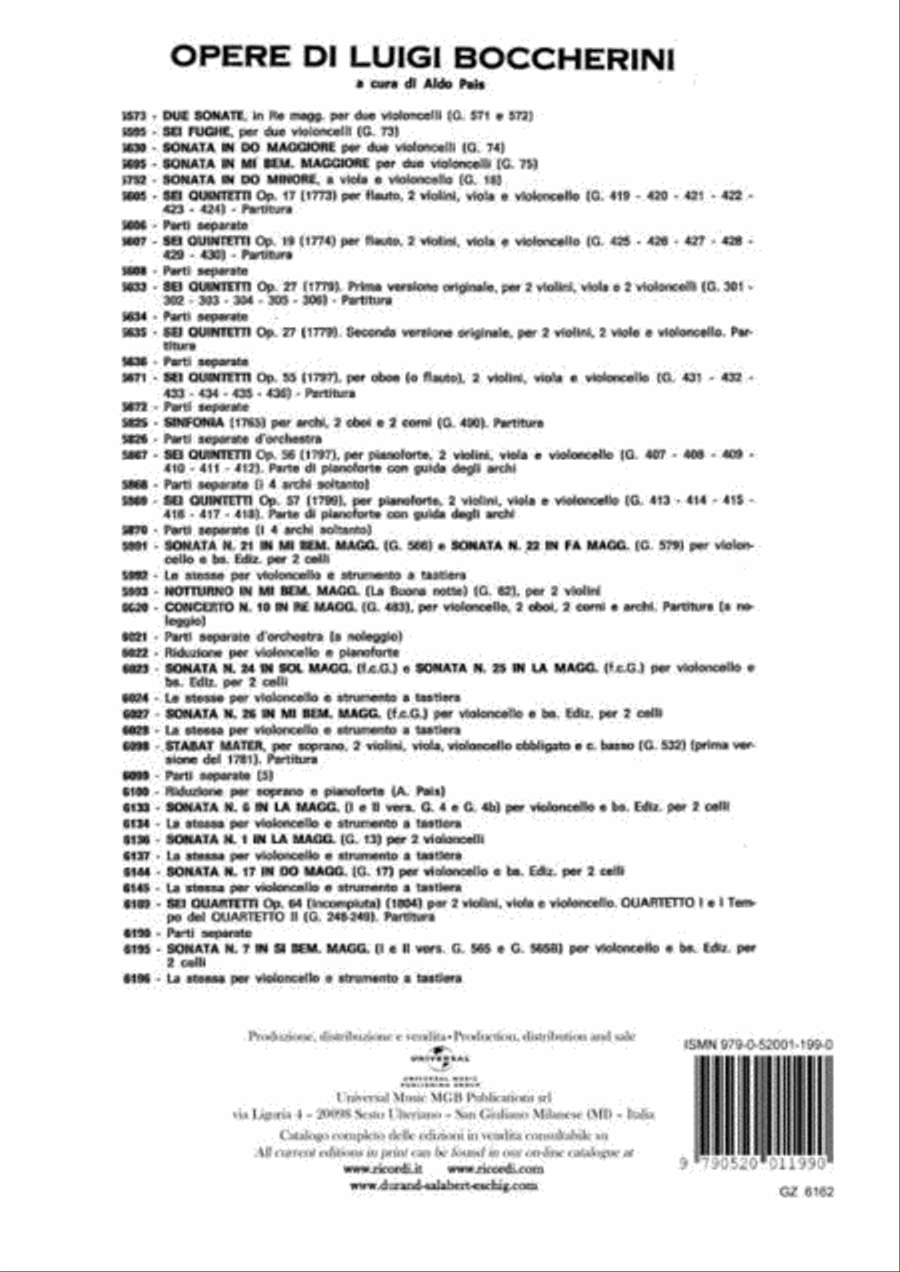 6 Sestetti Op. 23 G.454 -455 -456,Op. 23- I Vol String Quartet scores gallery preview page 3