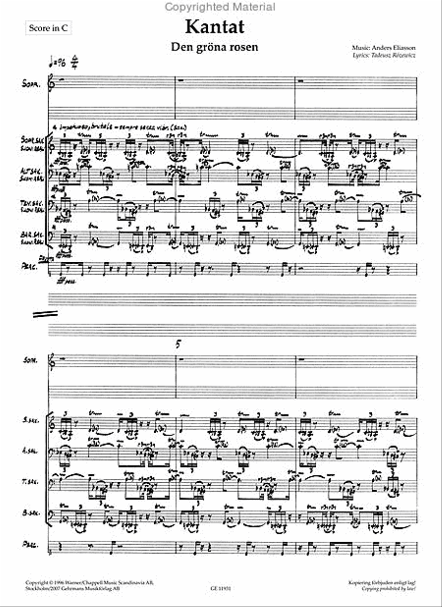 Kantat Kantat Saxophone scores gallery preview page 4