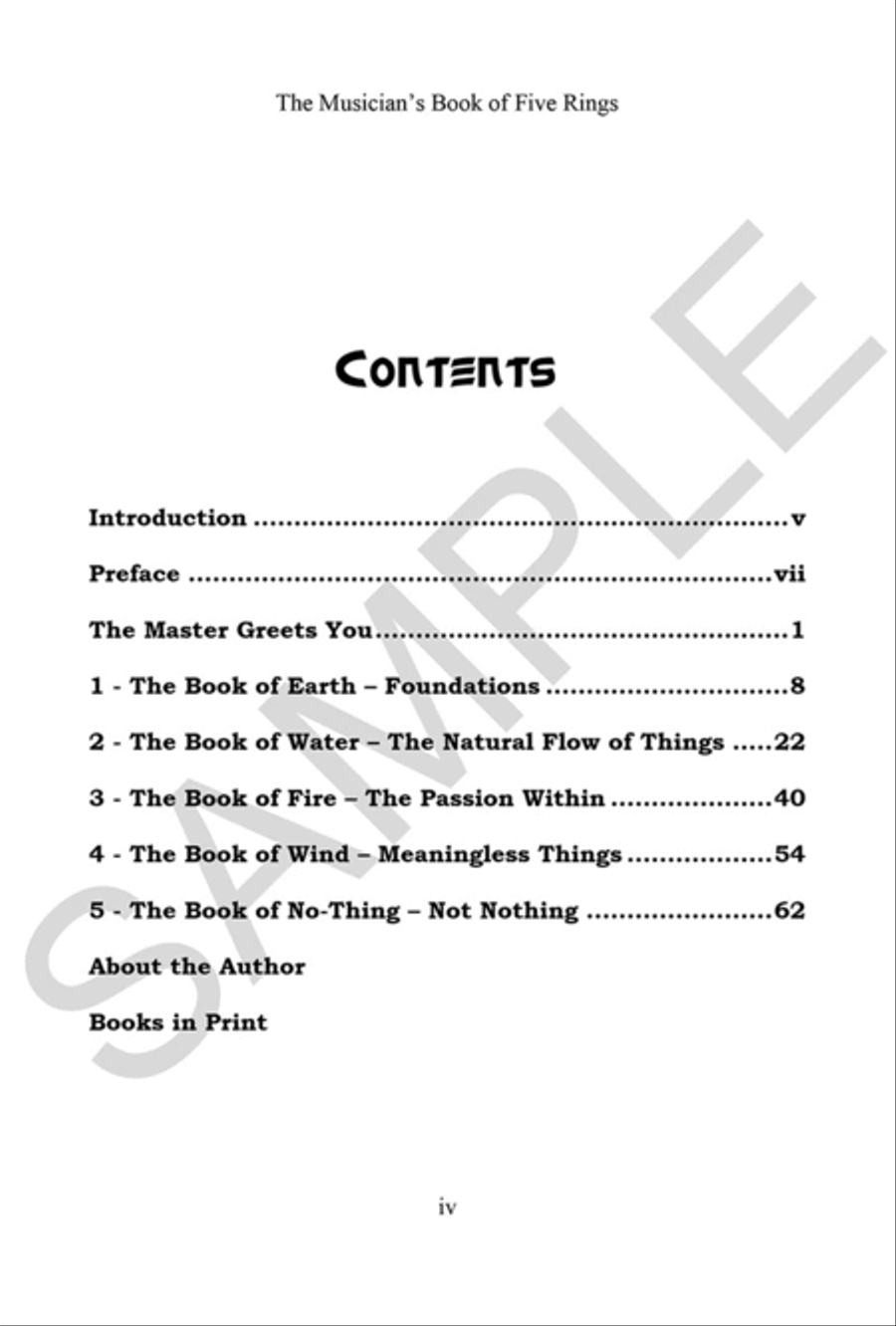 The Musician's Book of Five Rings Collection / Songbook scores gallery preview page 2