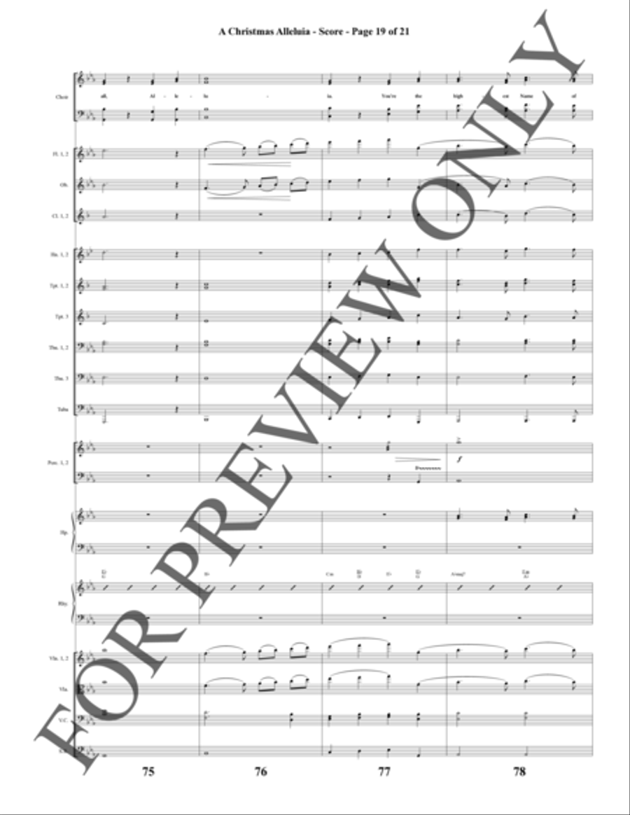 A Christmas Alleluia - Orchestration (pdf) Choir scores gallery preview page 20