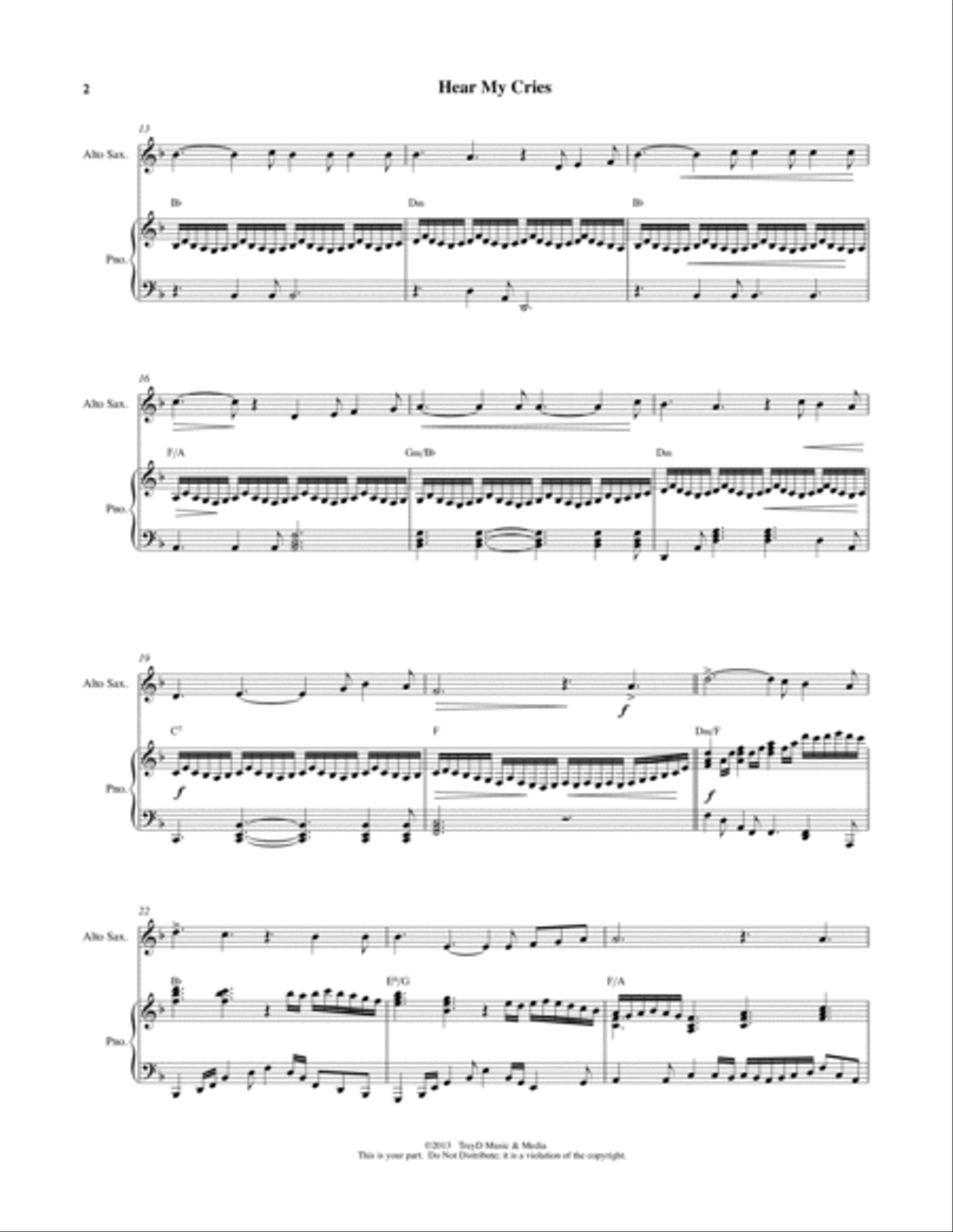 Hear My Cries Woodwind Duet scores gallery preview page 2