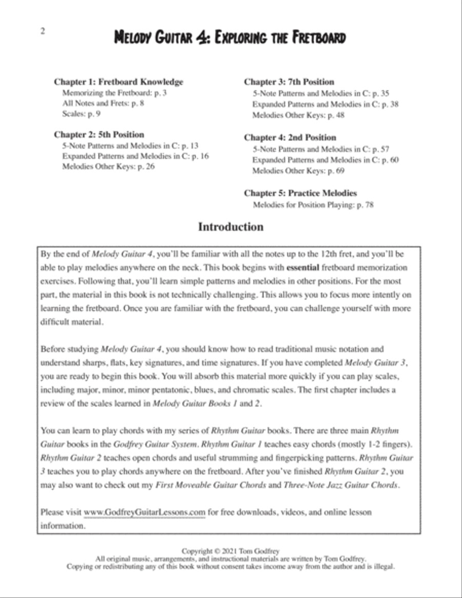 Melody Guitar Book 4: Exploring the Fretboard Guitar scores gallery preview page 2