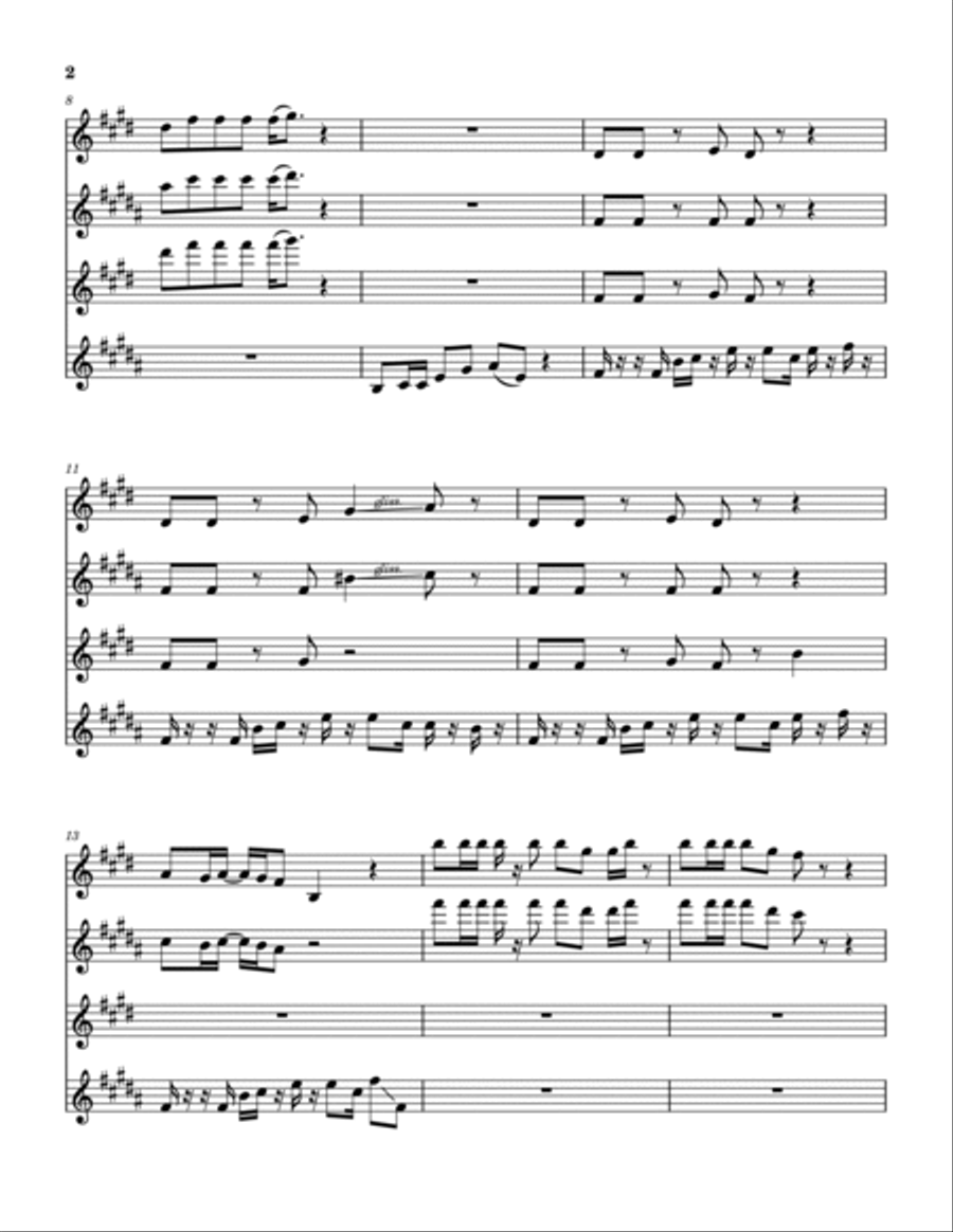 Funk 50 Funk 50 Saxophone Quartet scores gallery preview page 3