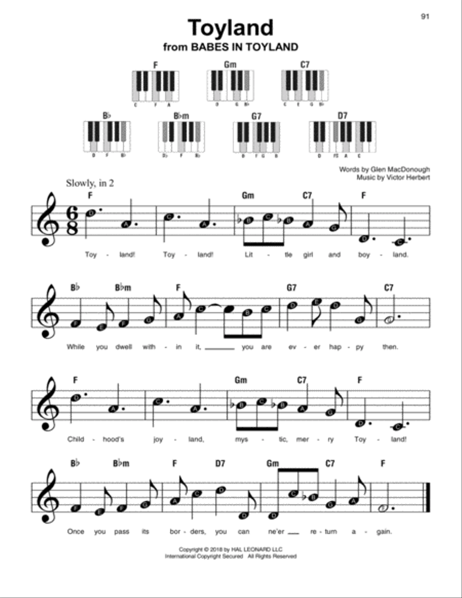 Toyland Easy Piano scores gallery preview page 1