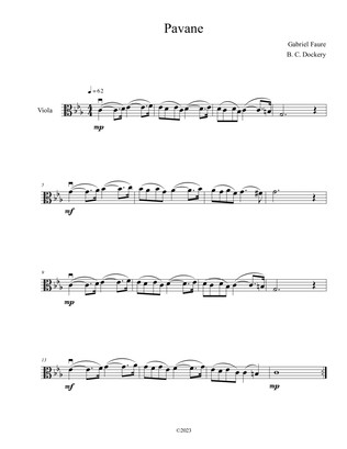 Book cover for Pavane (Viola Solo)